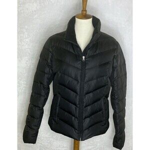 Eddie Bauer Women's Puffer Jacket EB550 Goose Down Black Size Medium